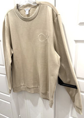 ***CALVIN KLEIN***NWOT ***MENS SWEATSHIRT TOP BEIGE LARGE