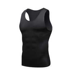 Ionic Shaping Vest For Men Ice-Silk Slimming Vest Body Shaper Compression Shirts