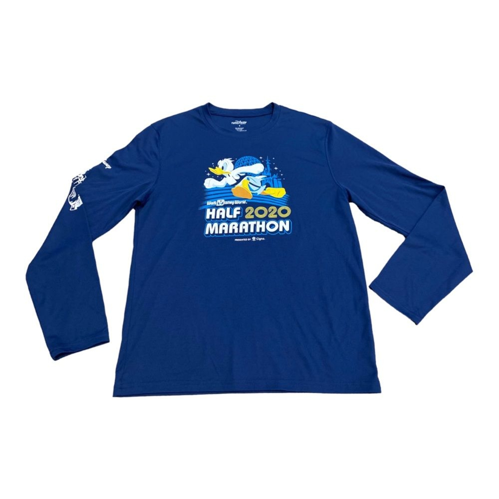 runDisney 2020 WDW Half Marathon Race Long Sleeve Shirt, Donald Duck, Size Small gallery