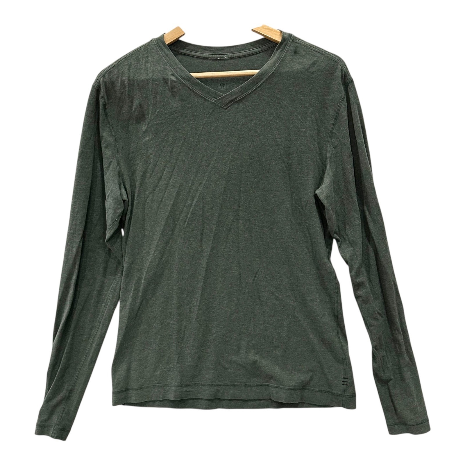 Vintage Lululemon Men's M Vitasea Long Sleeve V-Neck Tee Hard to Find Green y2k gallery