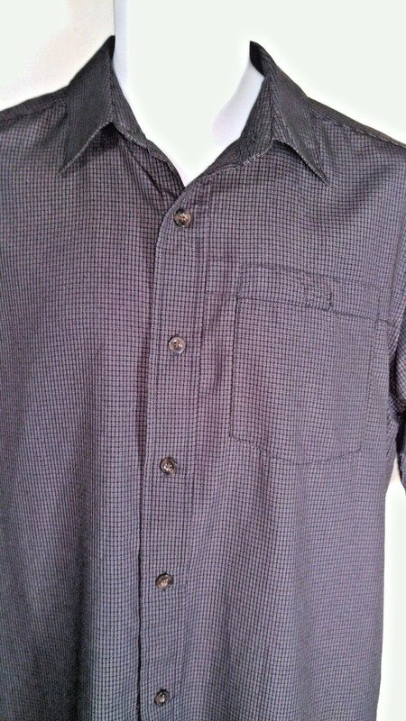 NORDIC TRACK Men's Small Gray Check Cool Dry Short Sleeve Athletic Shirt NWT $59 gallery