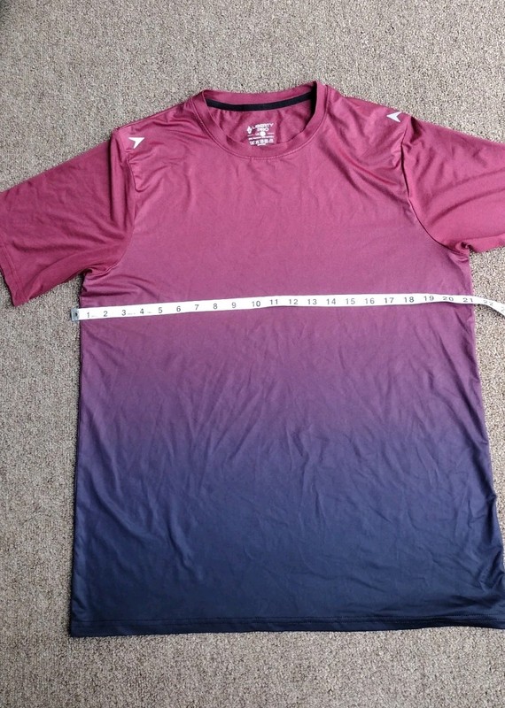 Liberty Pro Men's Gym Running Shirt Size M Athletic Burgundy T-shirt gallery