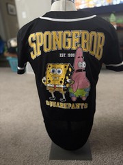 Unisex Nickelodeon black mesh SpongeBob SquarePants baseball jersey S/M