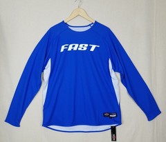 FAST / Shirts & Skins Mens Blue Hybrid Tech Poly Basketball Sport Shirt size L