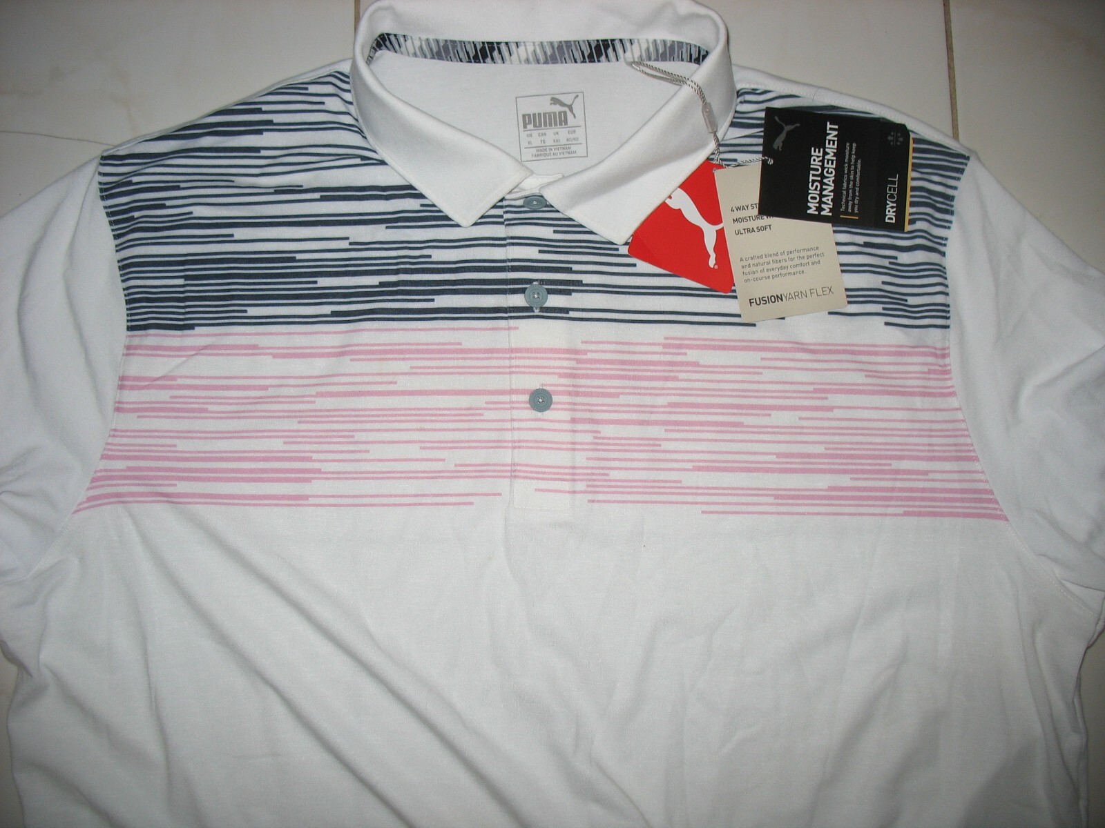 PUMA - NEW - XL - DRY CELL - COLLARED SHORT SLEEVE POLO SHIRT - 4 WAY STRETCH gallery
