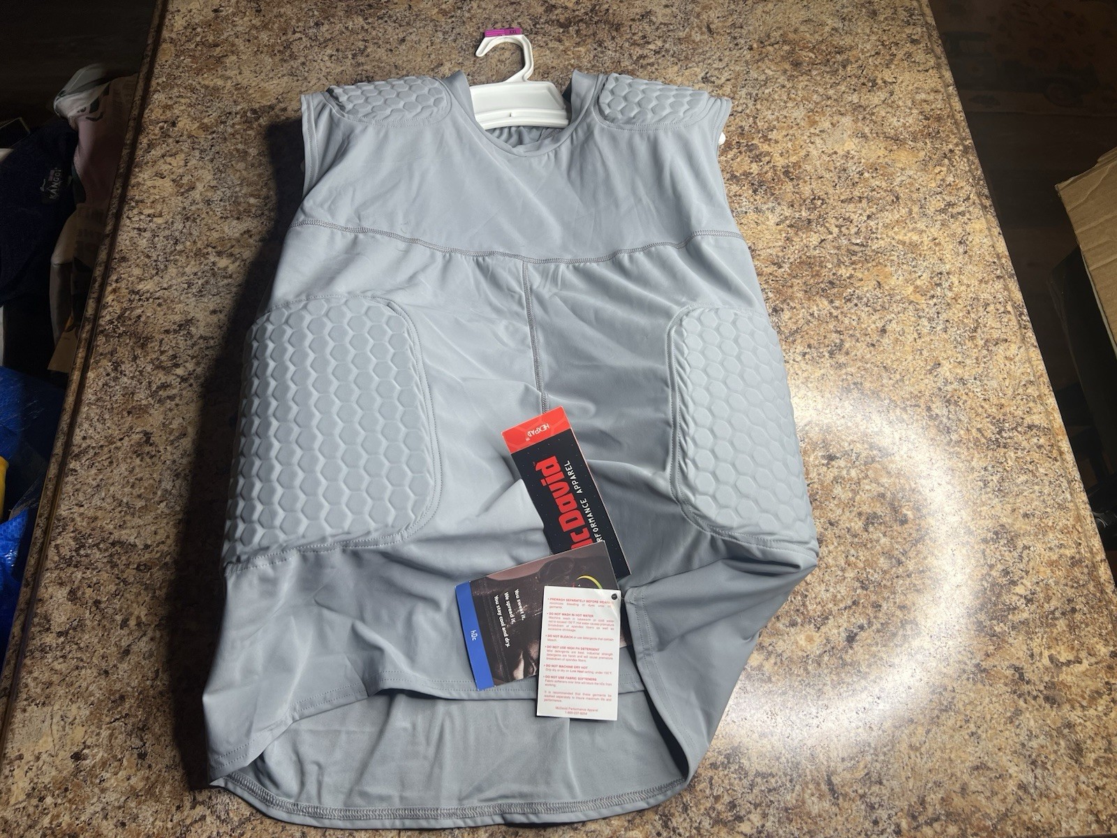 NOS McDavid 787T Hex Padded Sleeveless Body Shirt 5-Pad 2XL NWT gallery
