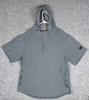 Rawlings Gold Collection Short Sleeve 1/4 Zip Hoodie Size Small Grey Spellout gallery