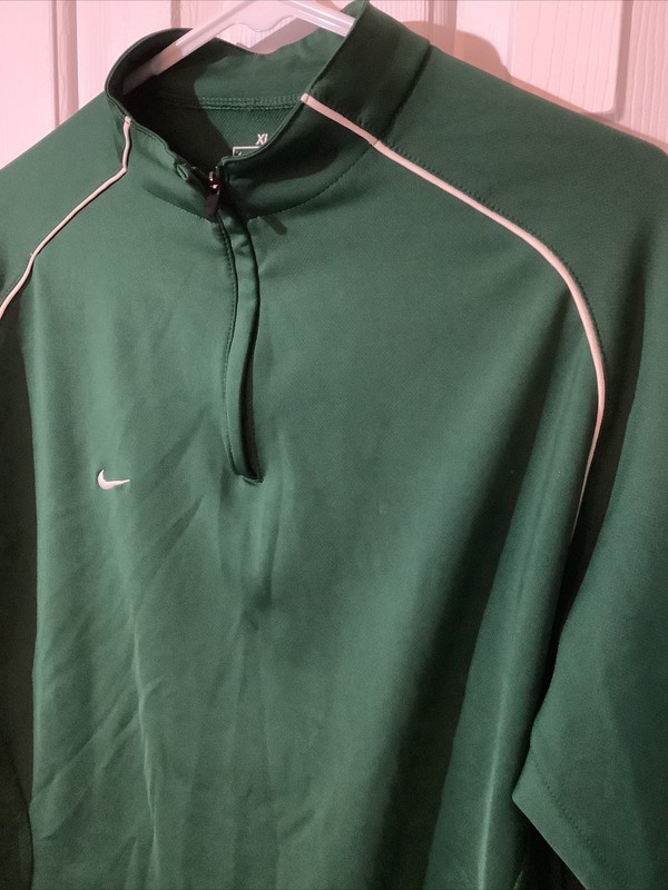 NIKE TEAM Active Pullover 1/4 Zip - Green - Fit Dry - XL Extra large - FREE SHIP gallery