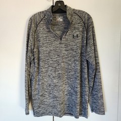 Under Armour Tech HeatGear Men’s M Loose 1/4 Zip Mock Neck Running Pullover