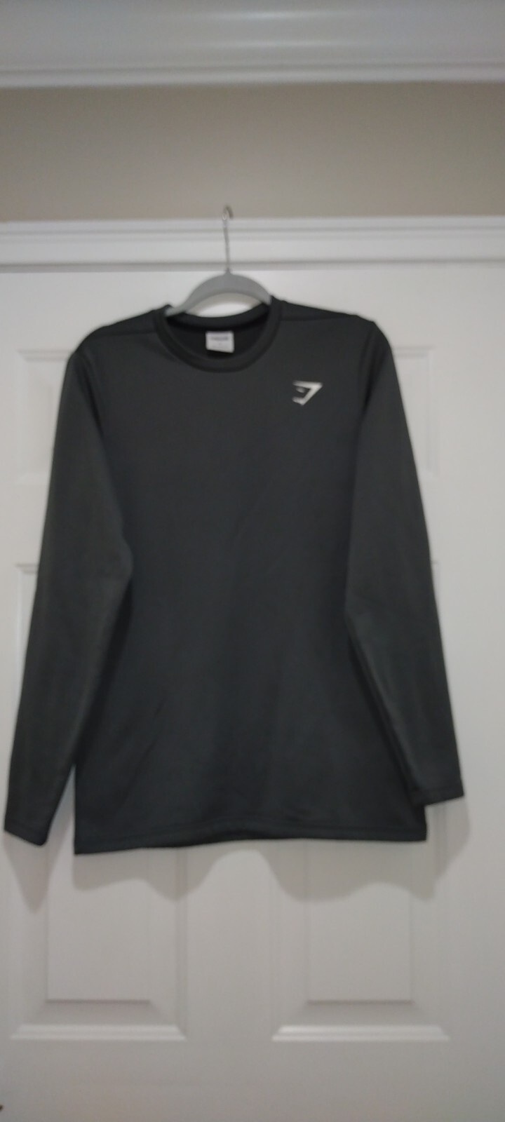 Gymshark Arrival Long Sleeve T-Shirt Men's Sz S Dark Green Slim Sweat Wicking gallery