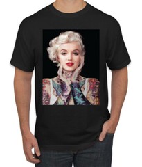 Marilyn Monroe Tattoos Black Men Tshirt