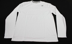 Gymshark Men’s Crest Soft Cotton Long Sleeve T-Shirt DH3 White Large NWT