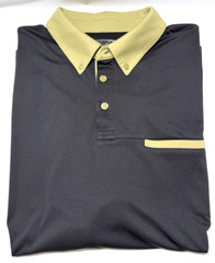 Callaway Men Polo 3X Black/Tan Pullover Golf Polyester Blend Vietnam
