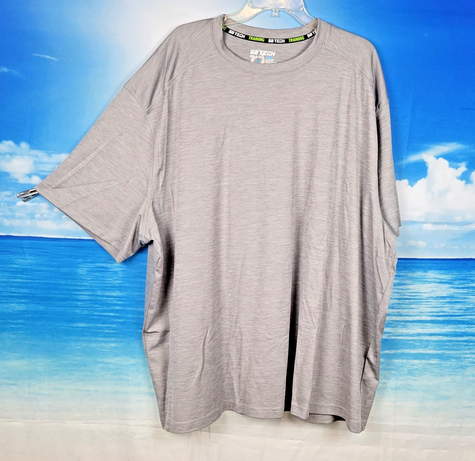 SB TECH Men's GRAY Athletic Top BIG & TALL reflective safety stamp size 4x gallery