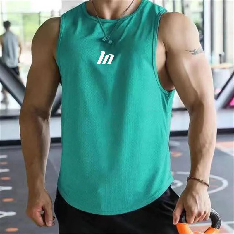 IN Vests Sportswear Fitness Man Gyms Clothing Singlets Gym Shirt Tank Top Vest M gallery