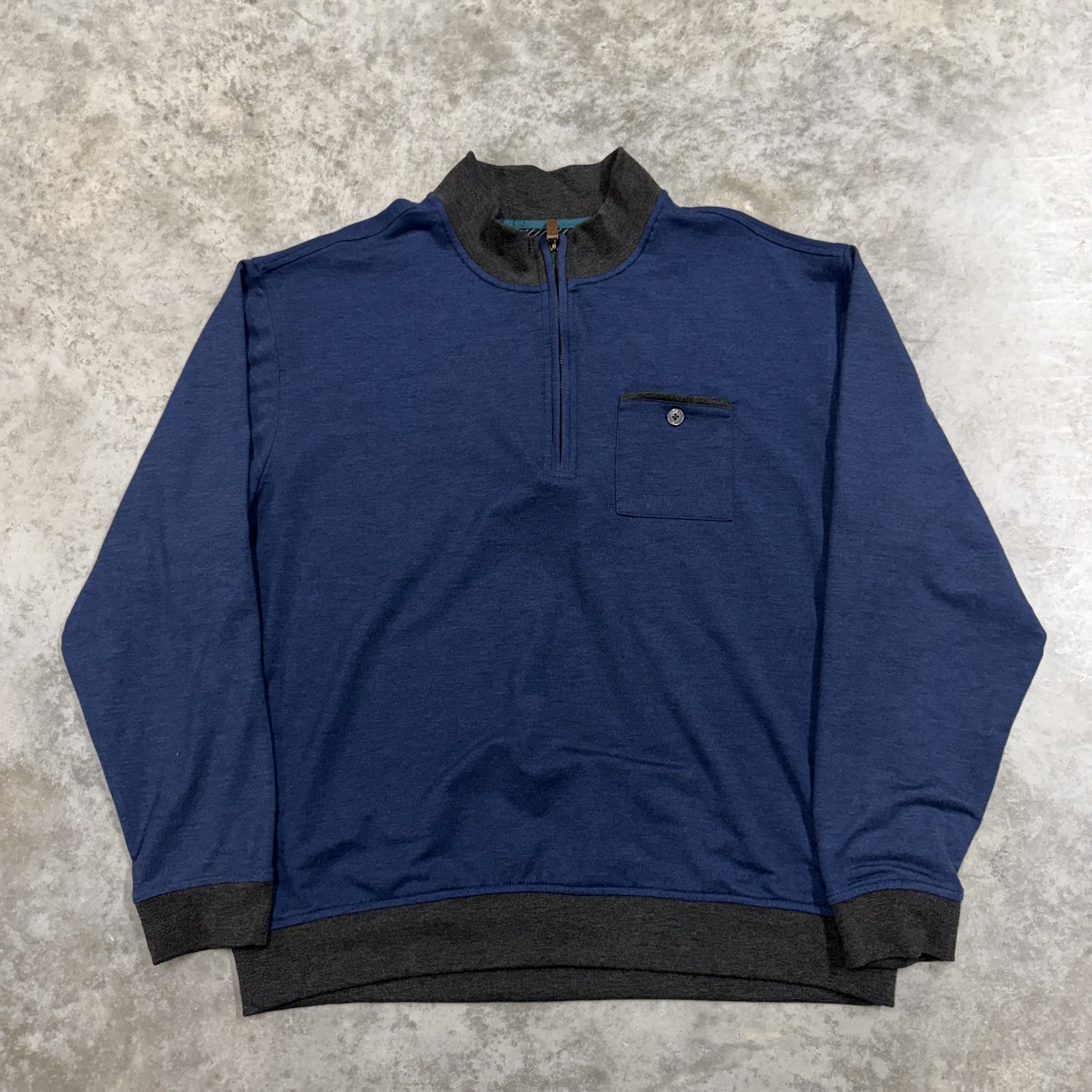 Pebble Beach Pullover Mens XL Blue Performance 1/4 Zip Long Sleeve Golf Top gallery