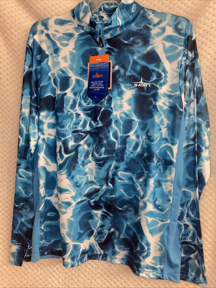 Habit Men’s Large Black Fork Mountain Trail 1/4 Zip Performance layer Size XL