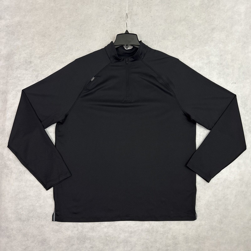 Rhone Session Pullover Mens XL Black Performance Golf 1 /4 Zip Stretch gallery