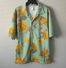 NWT Nike Dri-FIT Men’s Sportswear Floral Mesh Button Up Shirt FJ1650-308 Size S