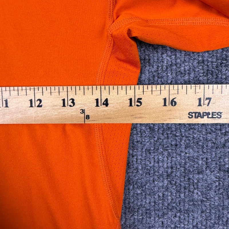 Nike Pro Combat Dri-FIT Compression Shirt Mens Medium Orange Long Sleeve Workout gallery