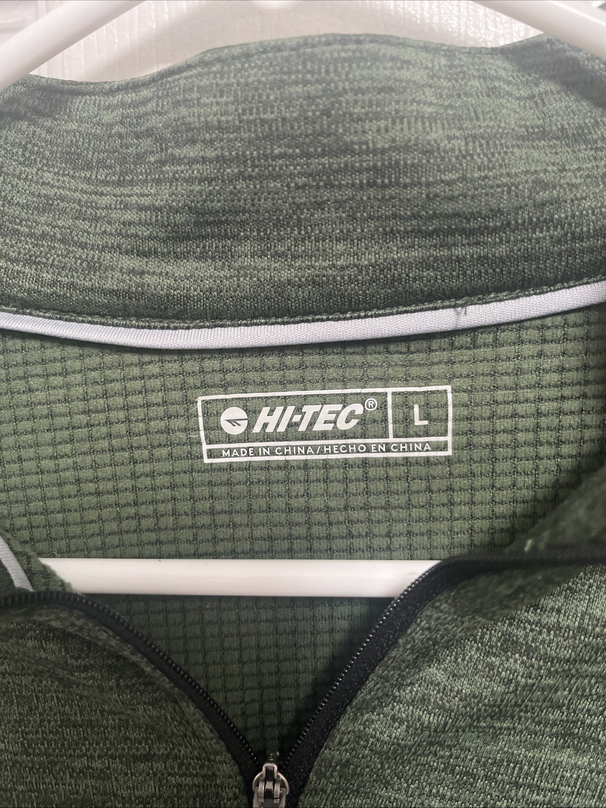Hi-Tec quarter zip pullover men's size Large, olive green gallery
