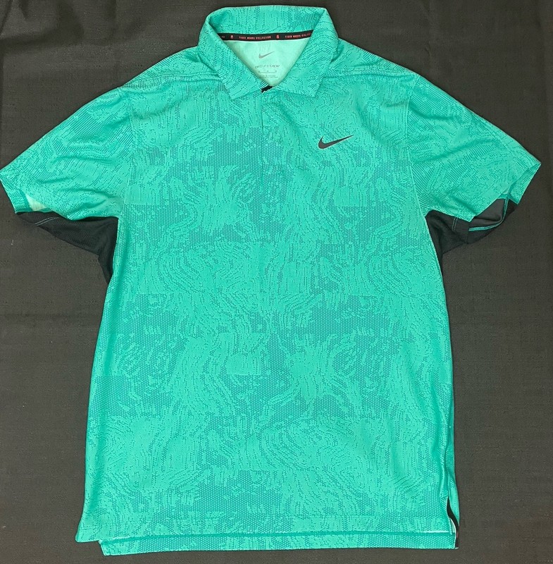 Nike Tiger Woods ADV First Win Anniversary Polo DH0711 369 Field Green Sz M gallery