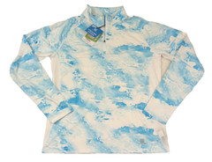 Fieldsheer Mens Long Sleeve Quarter Zip Mobile Cooling Fishing NWT Blue Medium