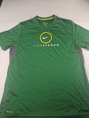 Nike Livestrong Dri-Fit Short Sleeve Athletic T-Shirt – Green- Size XL
