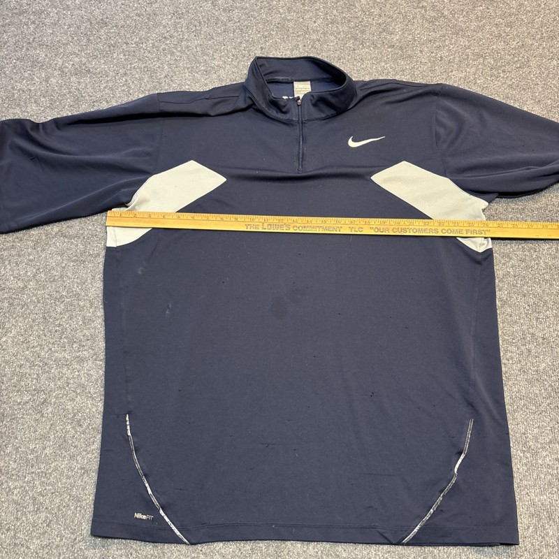 Nike Flight Series Pullover Quarter Zip Men’s 3XLT Blue Silver gallery
