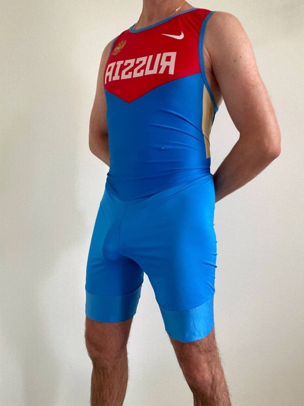 Nike running suit. Sz L , mens spandex bodysuit, running singlet gallery