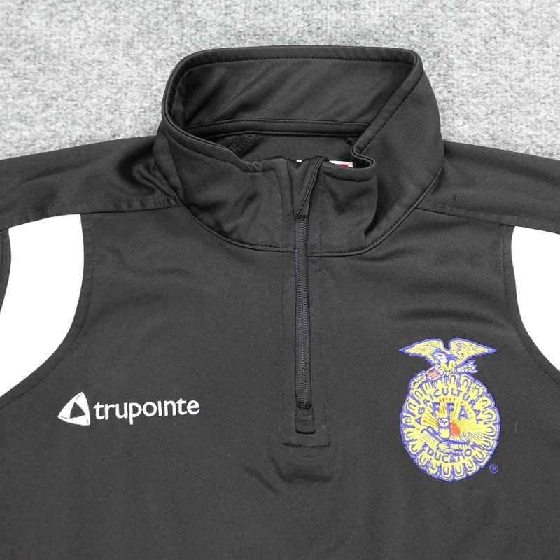 FFA Trupointe Pullover Mens Large Black Quarter Zip Team 365 Embroidered Logo gallery