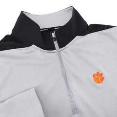 Nike Golf Clemson Tigers 1/4 Zip Pullover Gray Dri-FIT Perfromance Shirt Mens M
