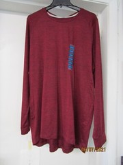 MENS..ACTIVE LONG SLEEVE TEE..93% POLY. 7% SPANDEX…3 COLORS..SIZE 2 X LG..