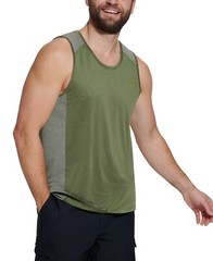 Bass Outdoor Men’s Cliff Core Base Layer Tank, Heather Green, Size XL