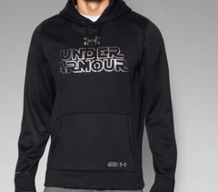 Under Armour x Star Wars Black Hoodie Sweatshirt w/ Vintage Logo Men’s Large