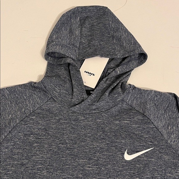 Nike Sun Hoodie Shirt Mens M Dri-Fit UPF 40+ Blue Heather Long Sleeve NWT gallery