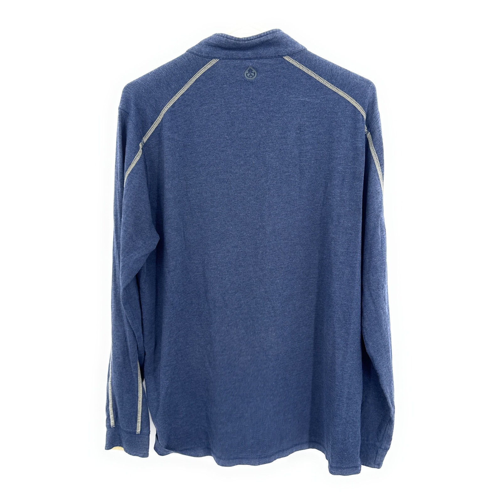 Tasc Performance Mens Large Blue Bamboo Organic Cotton Quarter Zip Pullover L gallery