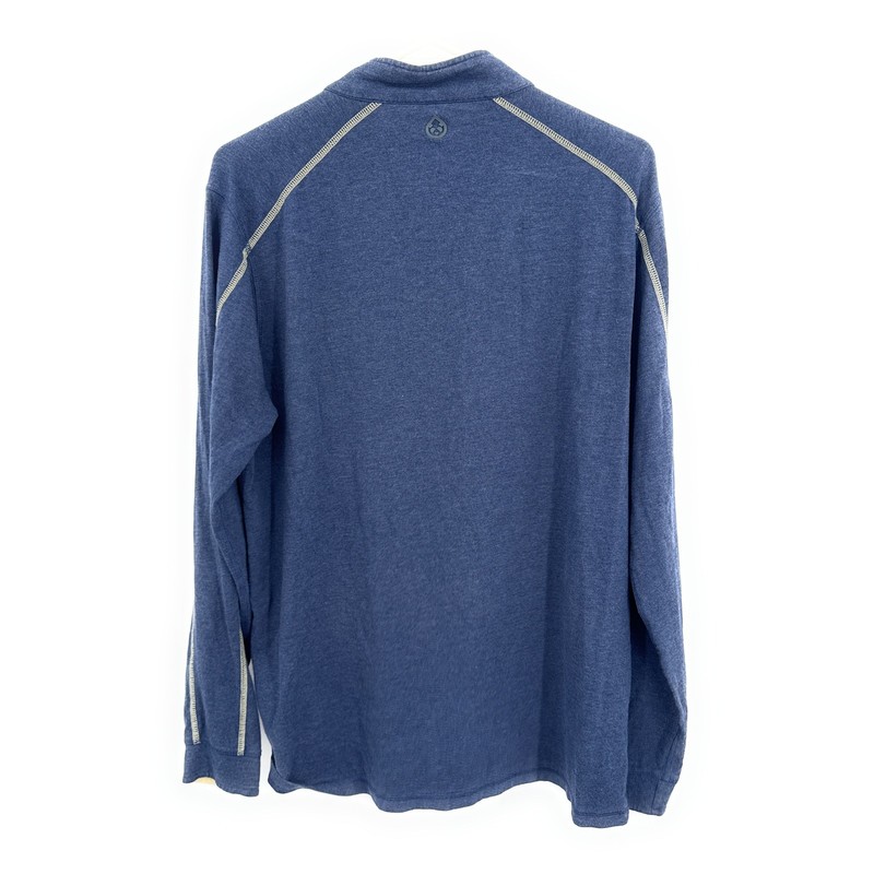 Tasc Performance Mens Large Blue Bamboo Organic Cotton Quarter Zip Pullover L gallery