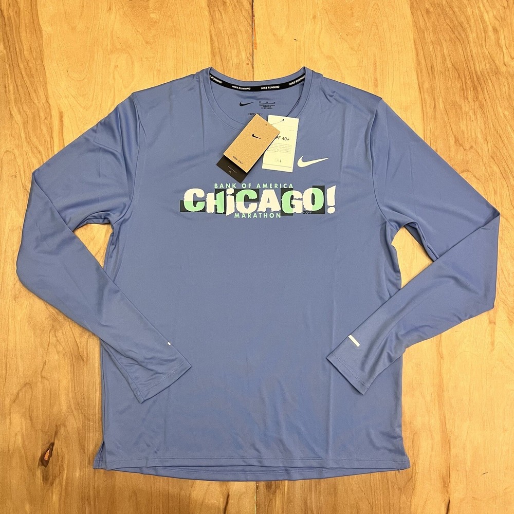 Nike BOA Chicago Marathon 2023 Miler LS Running Shirt FD2699-450 Men’s Size M
