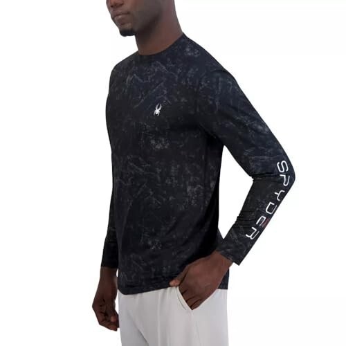 Spyder Men's Rash Guard, Black, L gallery
