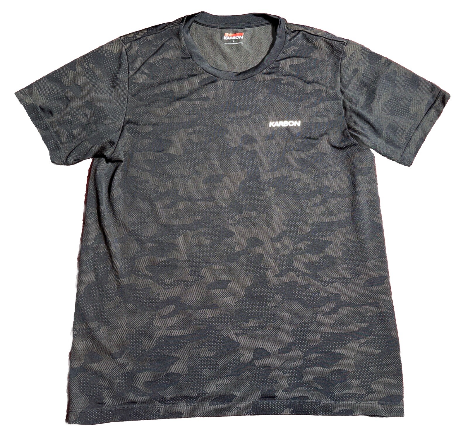Karbon Men’s - Quick Dry Shirt L Black Camo Mesh Short Sleeve Pullover gallery