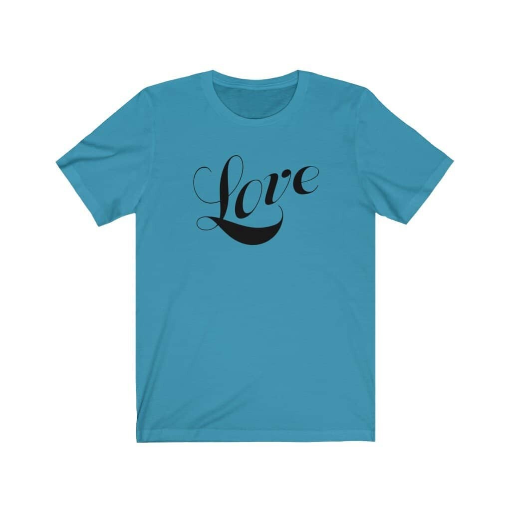 Bella & Canvas Short Sleeve Tee "Love" black font gallery