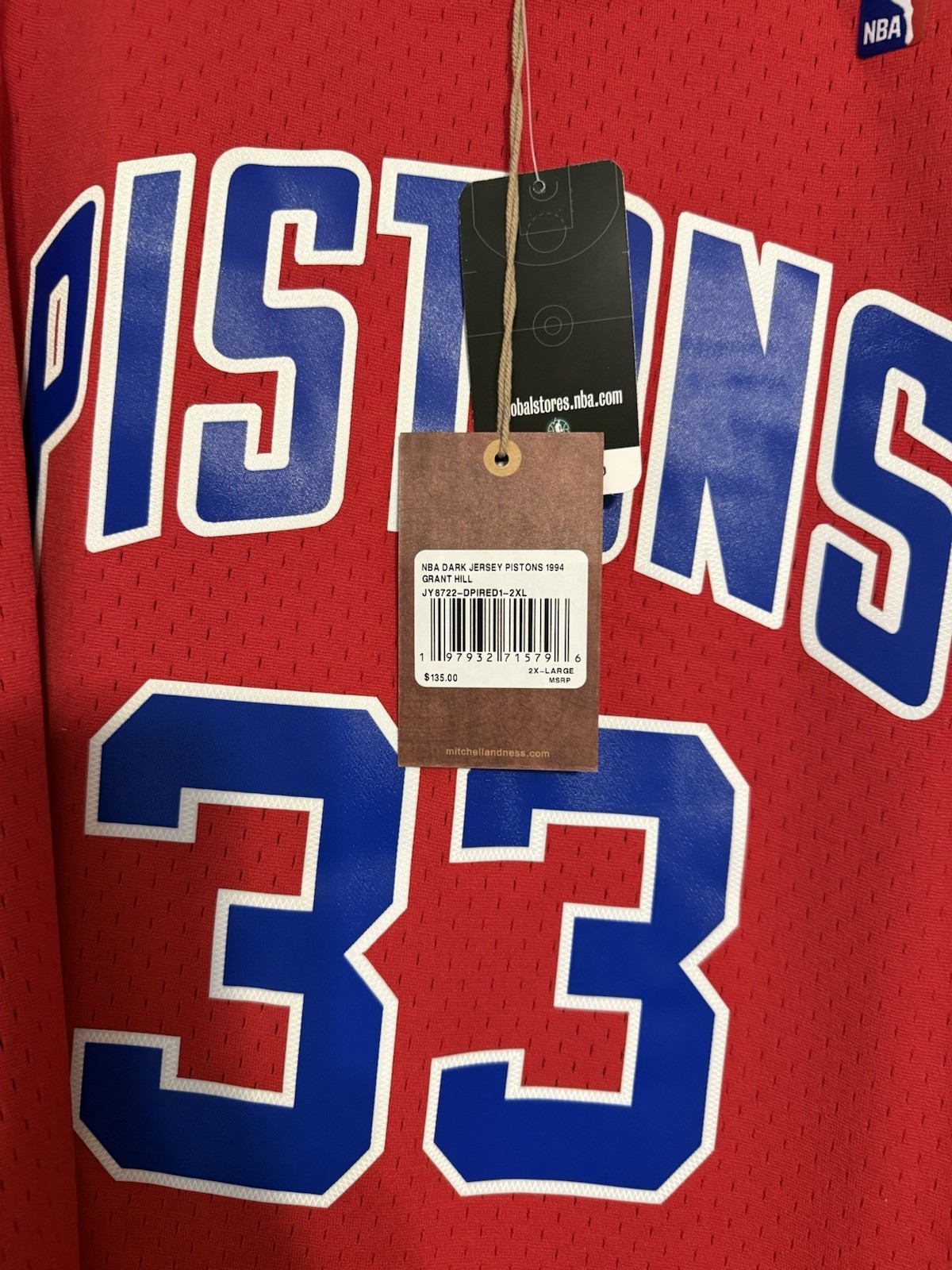 MENS MITCHELL & NESS NBA DARK JERSEY PISTONS 1994 GRANT HILL gallery