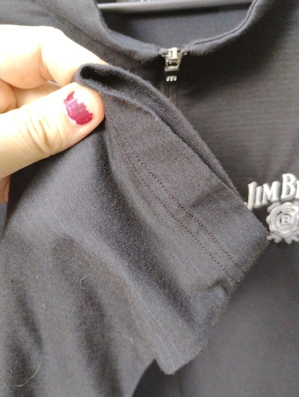 Travis Mathew Crestview 1/4 Zip Pullover Mens XL Black Jim Beam Logo Golf👌Condi gallery