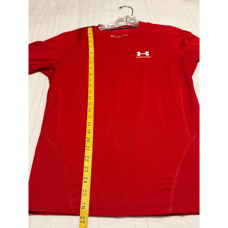 Under Armour HeatGear Compression Long Sleeve Shirt Men's Large Red Base Layer gallery