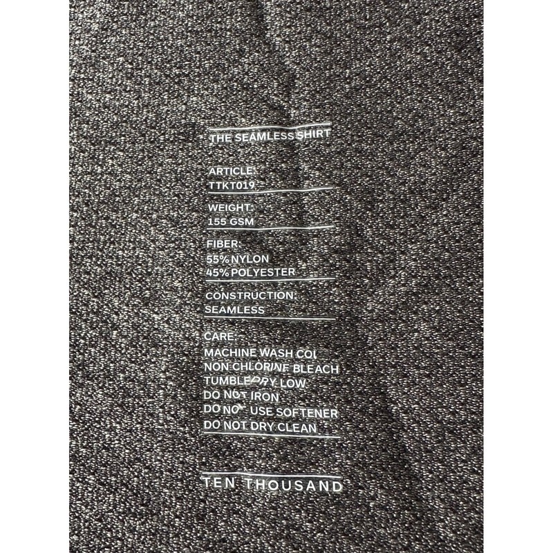 Ten Thousand The Seamless Shirt Mens Size Medium Grey Marled Training Tee gallery