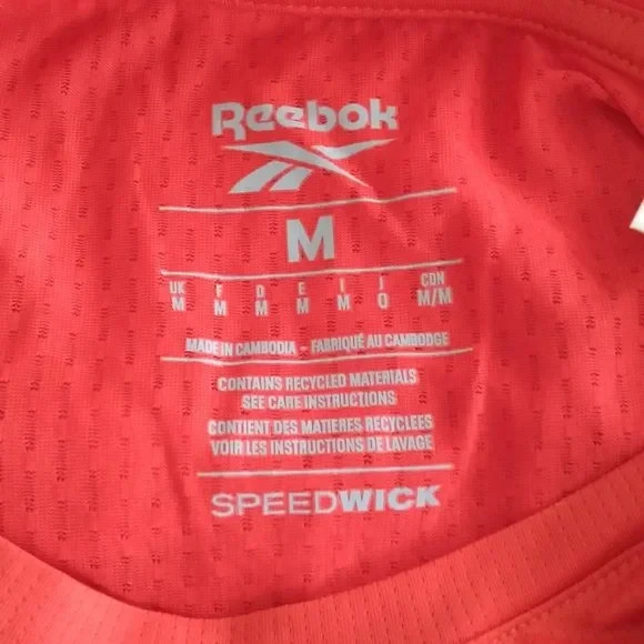 Reebok Men's Running Essentials Long Sleeve Tee, Instinct Red, NWT, Authentic gallery