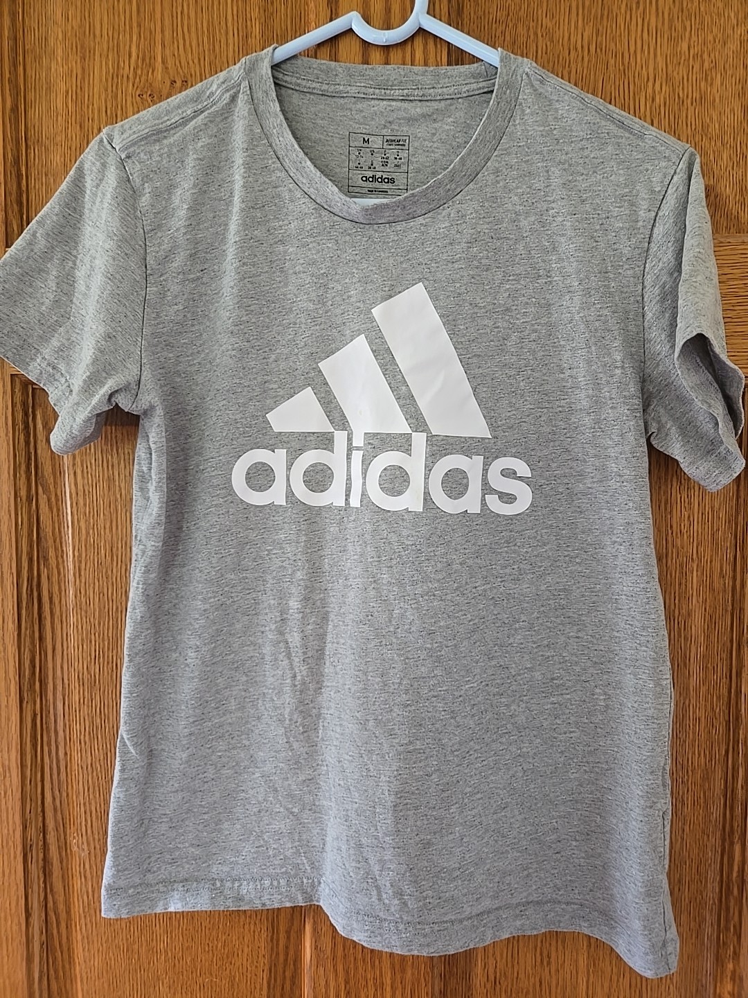 Adidas The Go-To Tee Unisex Medium Short Slv Gray Crew Neck Cotton , never worn gallery