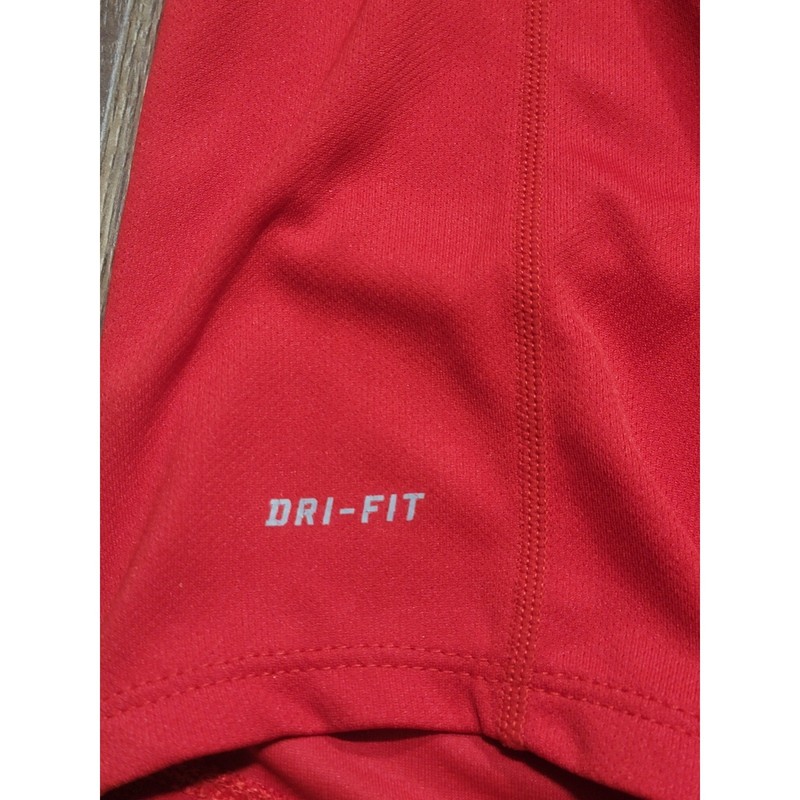 Nike Running Miler Dri-FIT Red Short Sleeve Shirt Mens XXL 404650-611 gallery