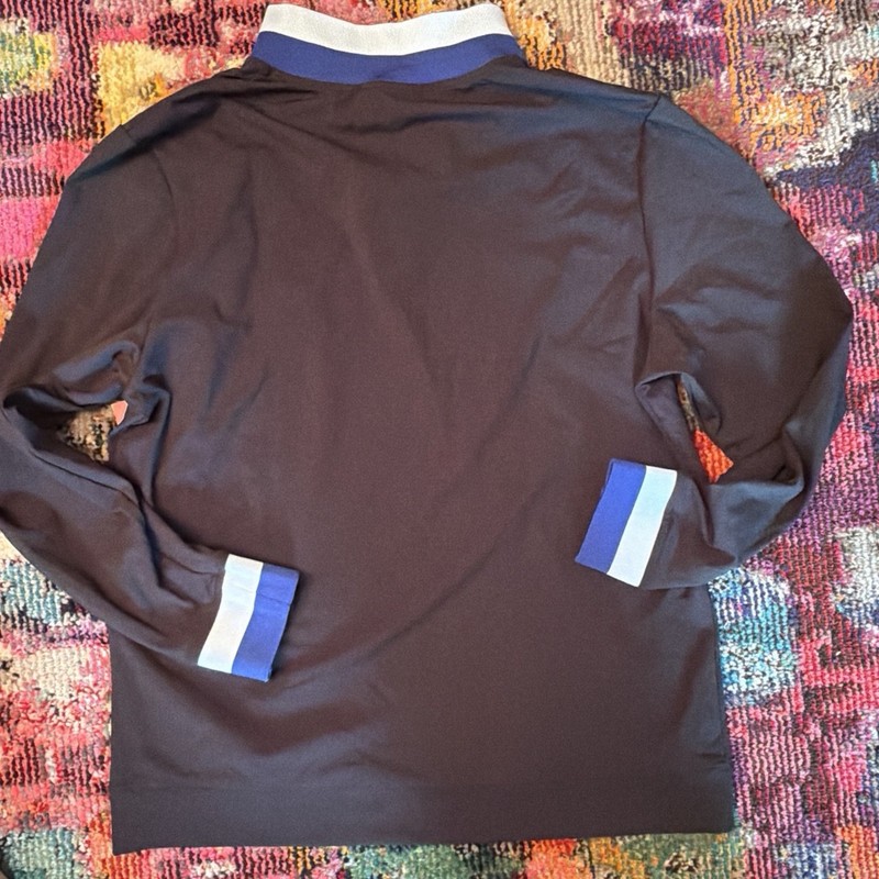 Redvanly Men’s M Black Stretch 1/4 Zip Mock Neck Pullover R2487 gallery